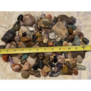 Tumbled And Polished Authentic Minerals Crystals Over Three Pounds